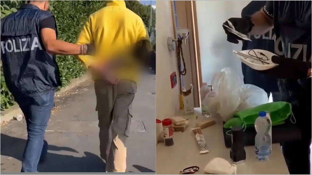 Il giovane marocchino arrestato dalla polizia e le perquisizioni all'interno del centro di accoglienza dove viveva