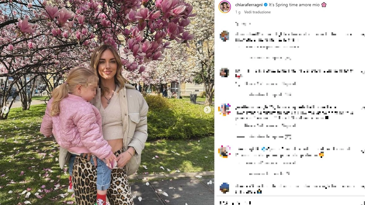 Chiara Ferragni con la figlia Vittoria (Foto Instagram)