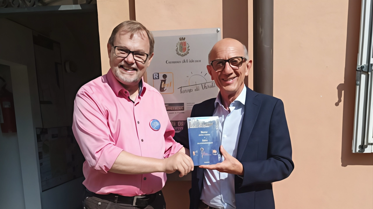 Da sinistra il presidente europeo della Via Romea Tedesca Thomas Dahms e Francesco Ferrari al vertice della Associazione europea Vie Francigene Da sinistra il presidente europeo della Via Romea Tedesca Thomas Dahms e Francesco Ferrari al vertice della Associazione europea Vie Francigene