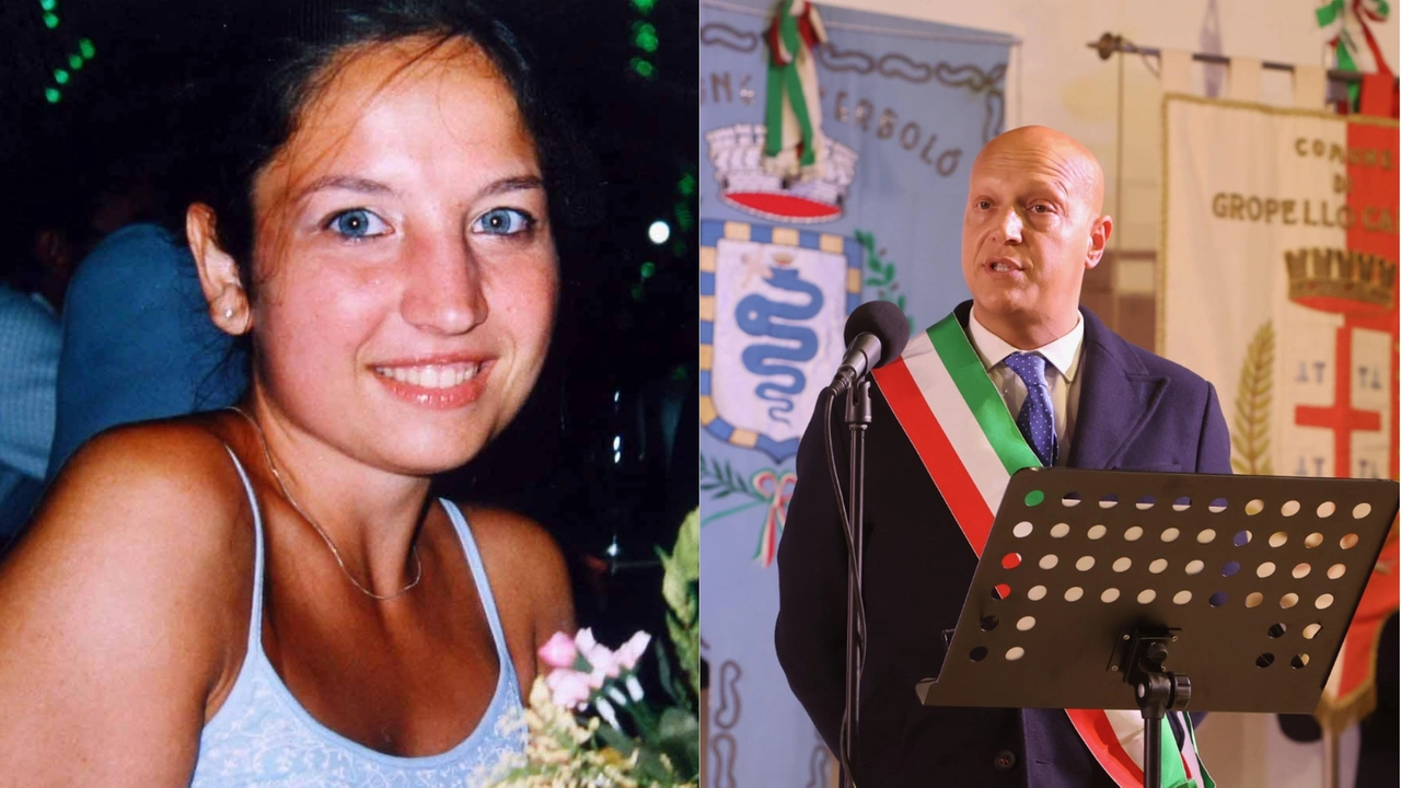 Chiara Poggi aveva 26 anni; sotto, Simone Molinari, 42 anni, sindaco di Garlasco