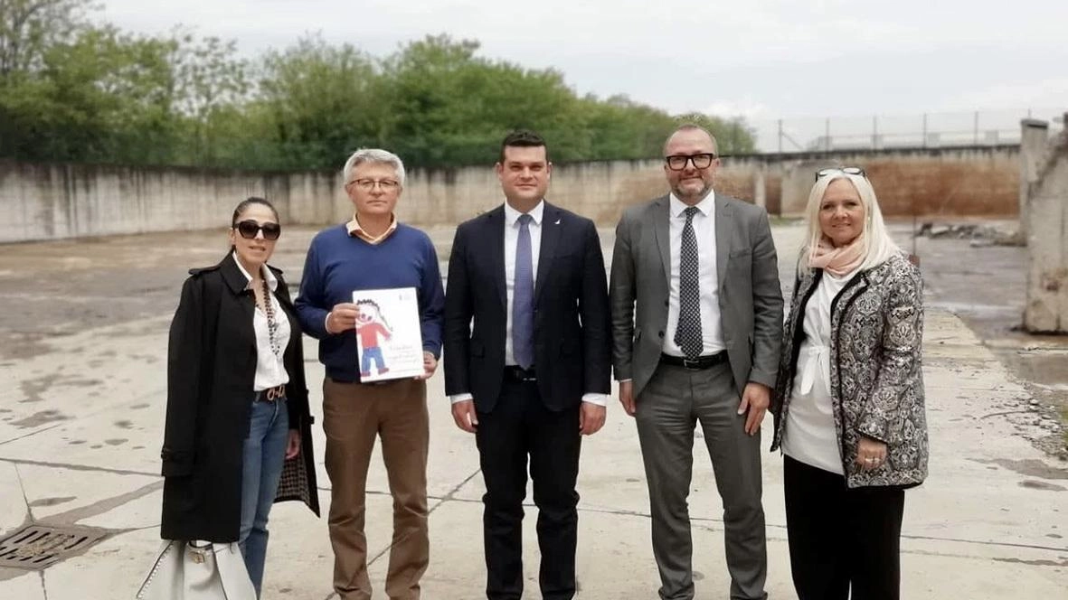 Il sopralluogo di Aut Evolution:. al centro il sindaco di Concorezzo, Mauro Capitanio