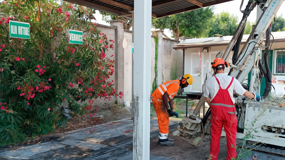 I tecnici al lavoro per effettuare i. carotaggi nell’area dell’ex piattaforma ecologica I tecnici al lavoro per effettuare i. carotaggi nell’area dell’ex piattaforma ecologica