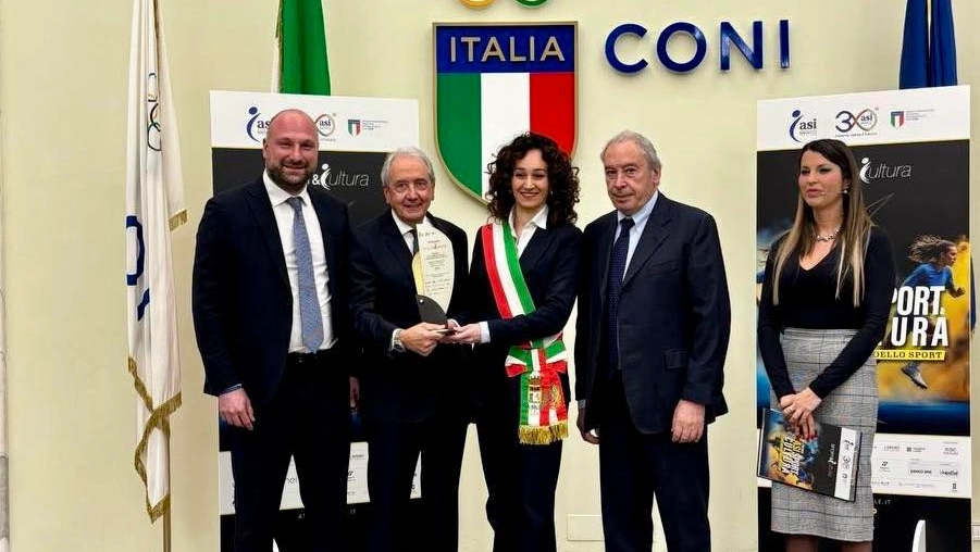 La premiazione della società al Coni