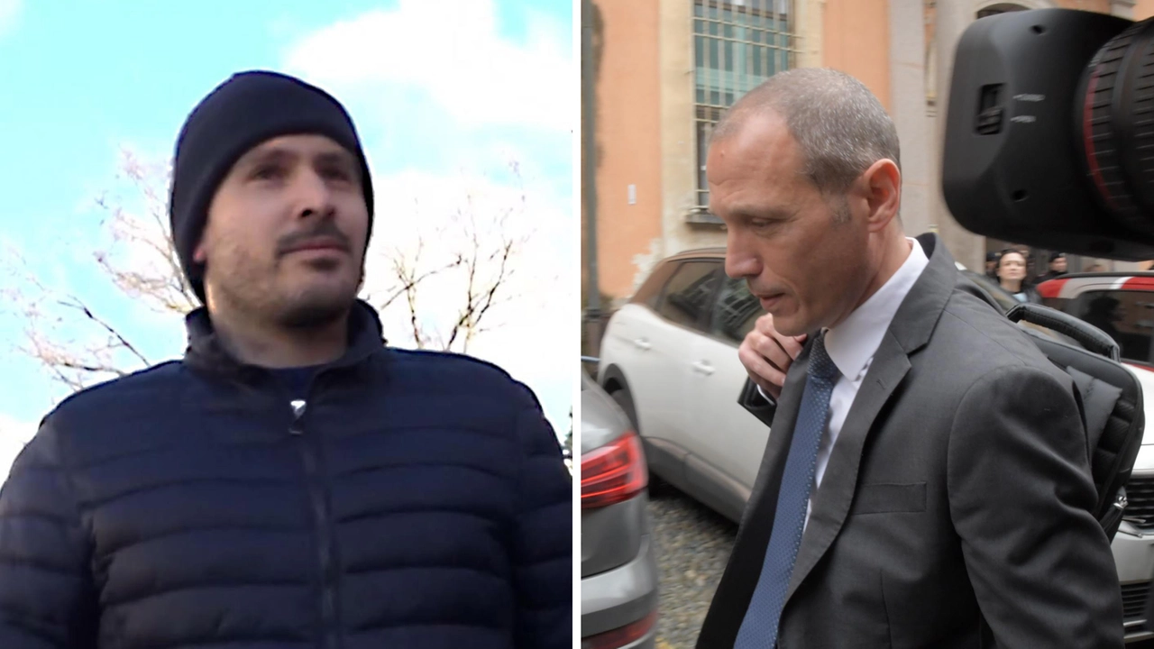 A sinistra, Andrea Sempio. A destra, il perito Emiliano Giardina