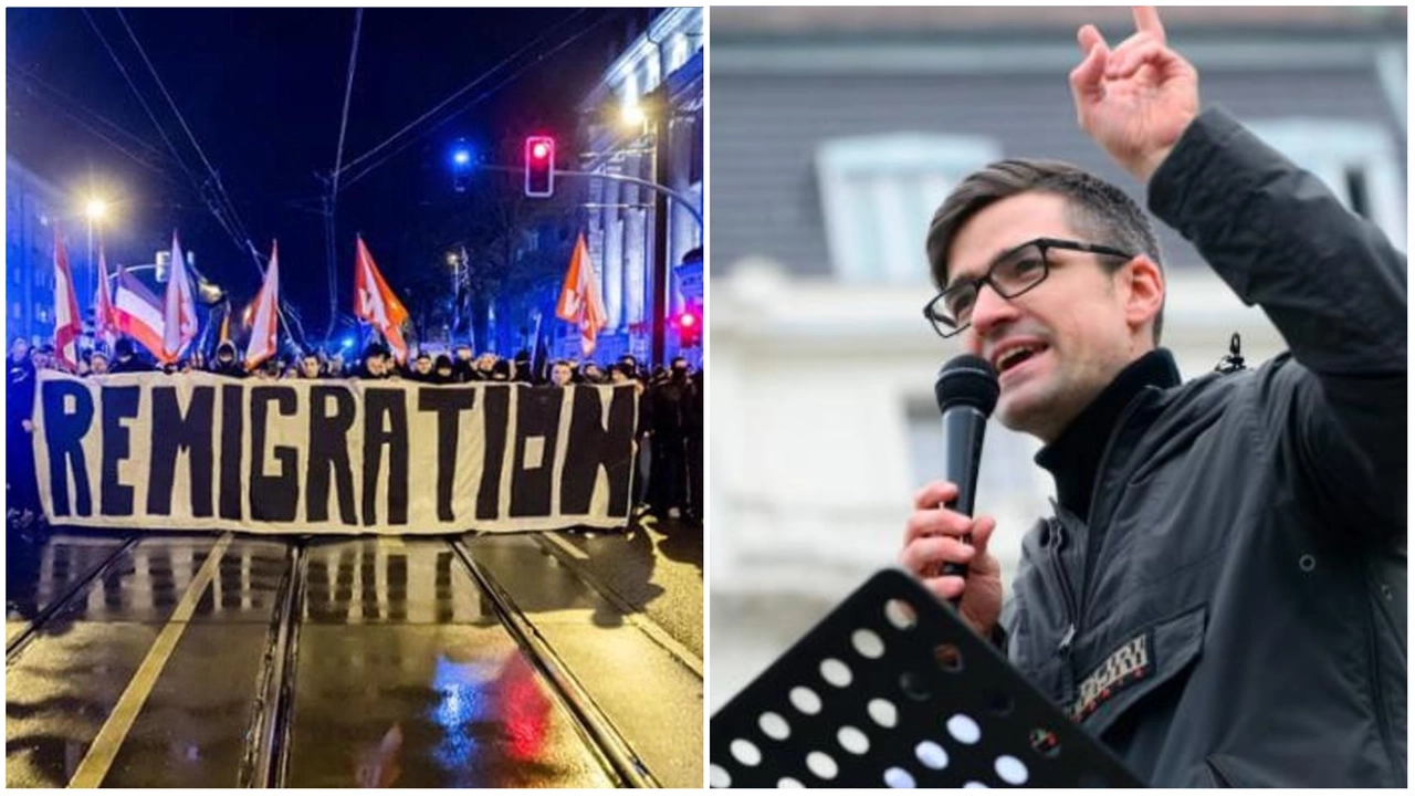 Martin Sellner, uno dei principali teorici della remigrazione nonché leader del Movimento austriaco degli identitari (Identitäre Bewegung Österreich), arrivato già ieri a Milano per il Remigration Summit Martin Sellner, uno dei principali teorici della remigrazione nonché leader del Movimento austriaco degli identitari (Identitäre Bewegung Österreich), arrivato già ieri a Milano per il Remigration Summit