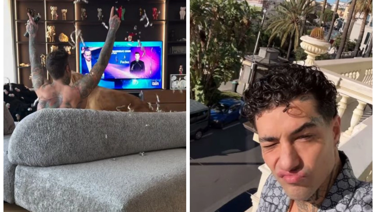 Fedez e Tony Effe all'annuncio dei big di Sanremo 2025, ci saranno anhc eloro (Foto Instagram)