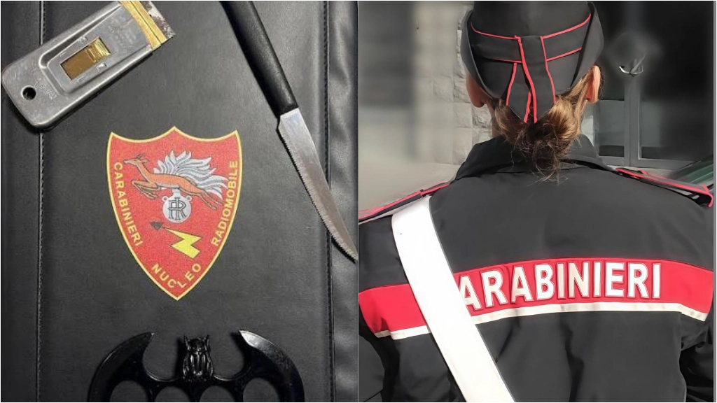 Coltello, taglierino e tirapugni sequestrati dai carabinieri Coltello, taglierino e tirapugni sequestrati dai carabinieri