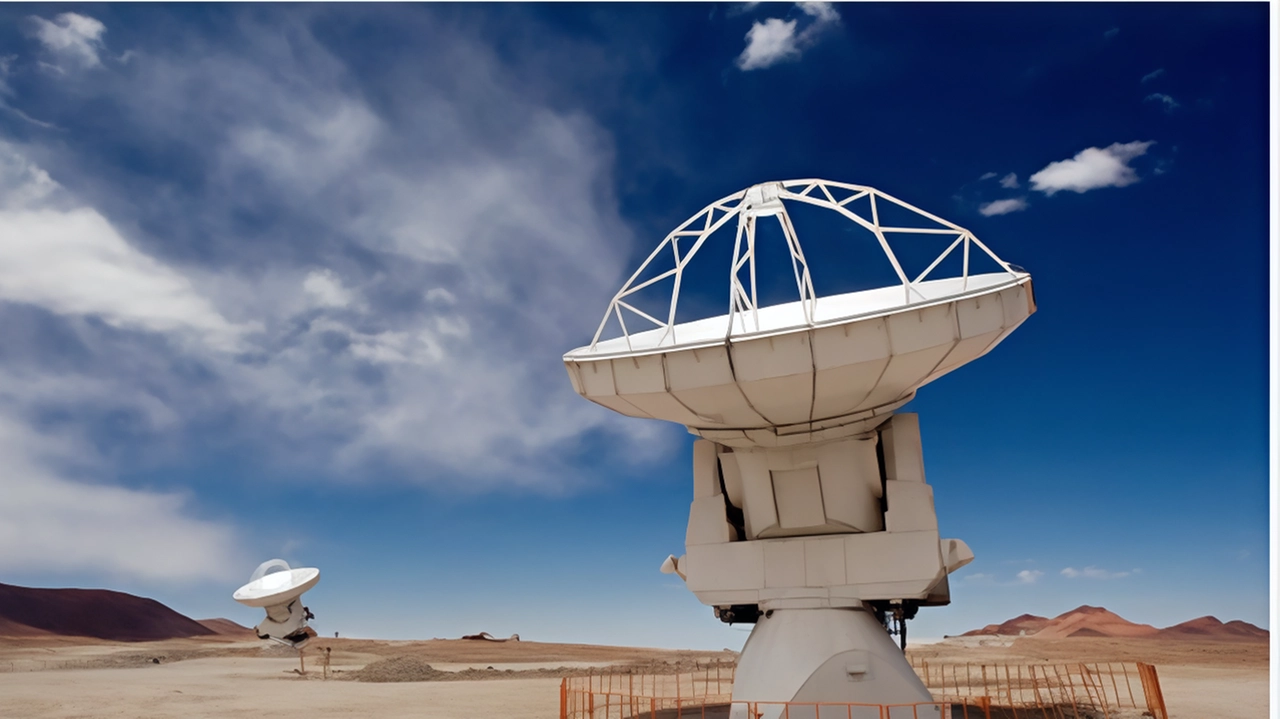 Il supertelescopio Alma si trova nel deserto cileno di Atacama; sopra, l’astrofisico Giuseppe Lodato Il supertelescopio Alma si trova nel deserto cileno di Atacama; sopra, l’astrofisico Giuseppe Lodato