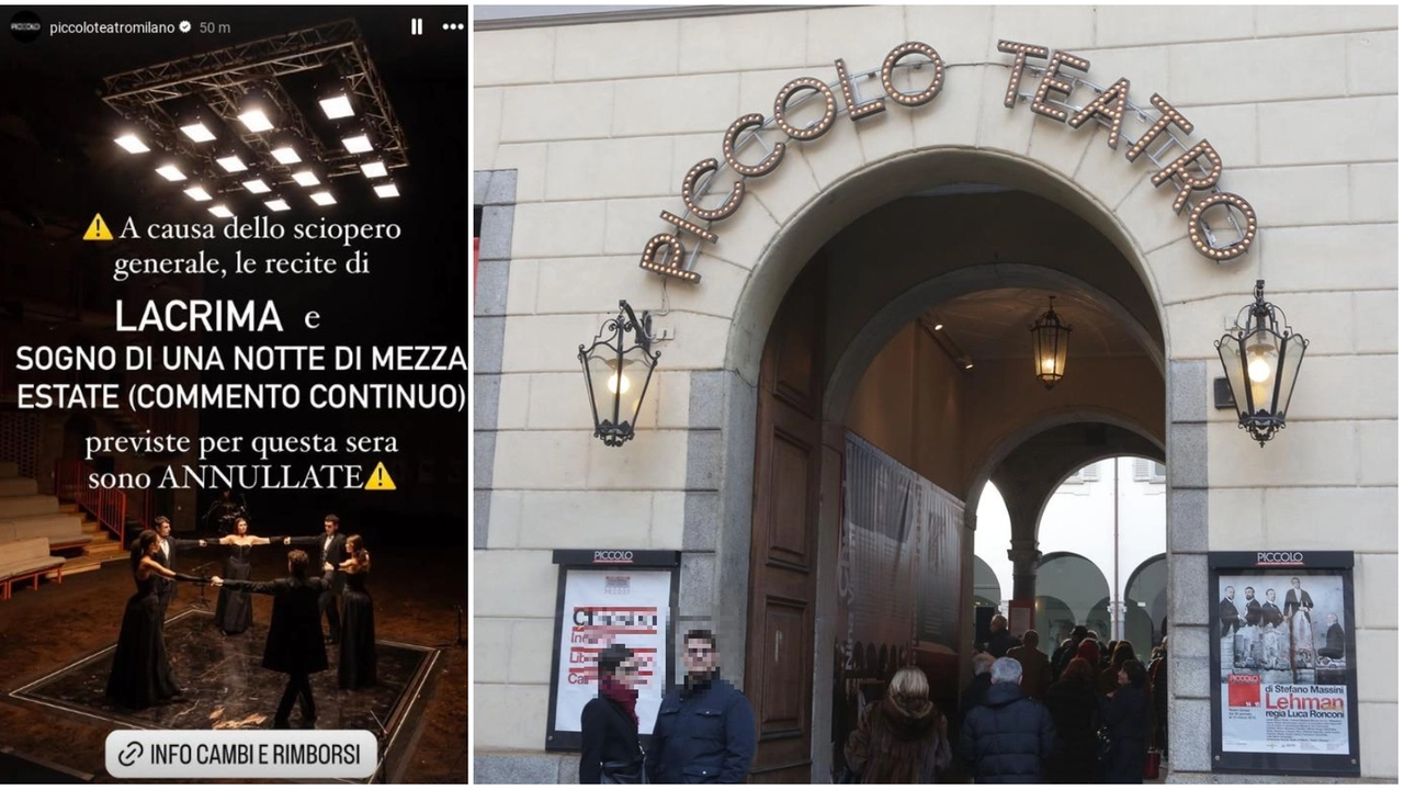 L'annuncio sul profilo social del Piccolo di Milano e una foto di archivio