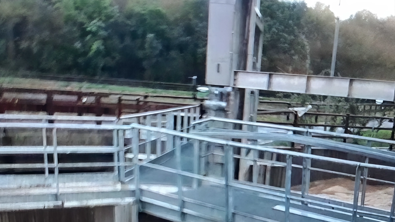 Un tronco, trasportato ieri mattina dalla corrente in piena del Seveso vi ha sbattuto contro: una paratia della vasca...