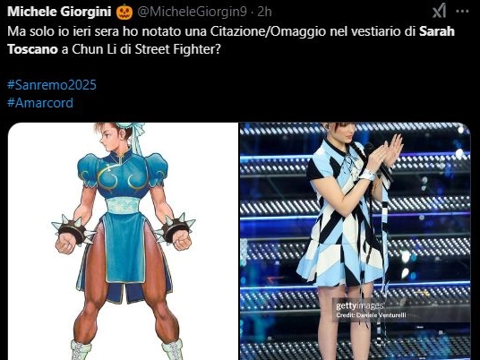 Sarah Toscano e il meme a Chun Li di Street Fighter (Foto X di Michele Giorgini)