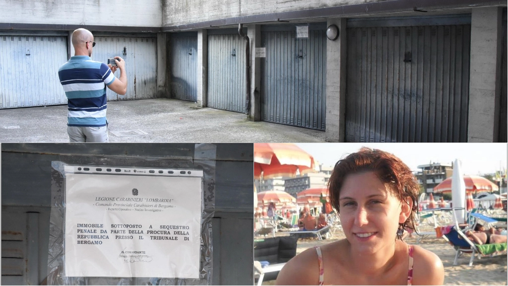 Sopra, il garage condominiale di via Castegnate a Terno d’Isola sequestrato dai carabinieri; sotto, Sharon Verzeni, 33 anni Sopra, il garage condominiale di via Castegnate a Terno d’Isola sequestrato dai carabinieri; sotto, Sharon Verzeni, 33 anni