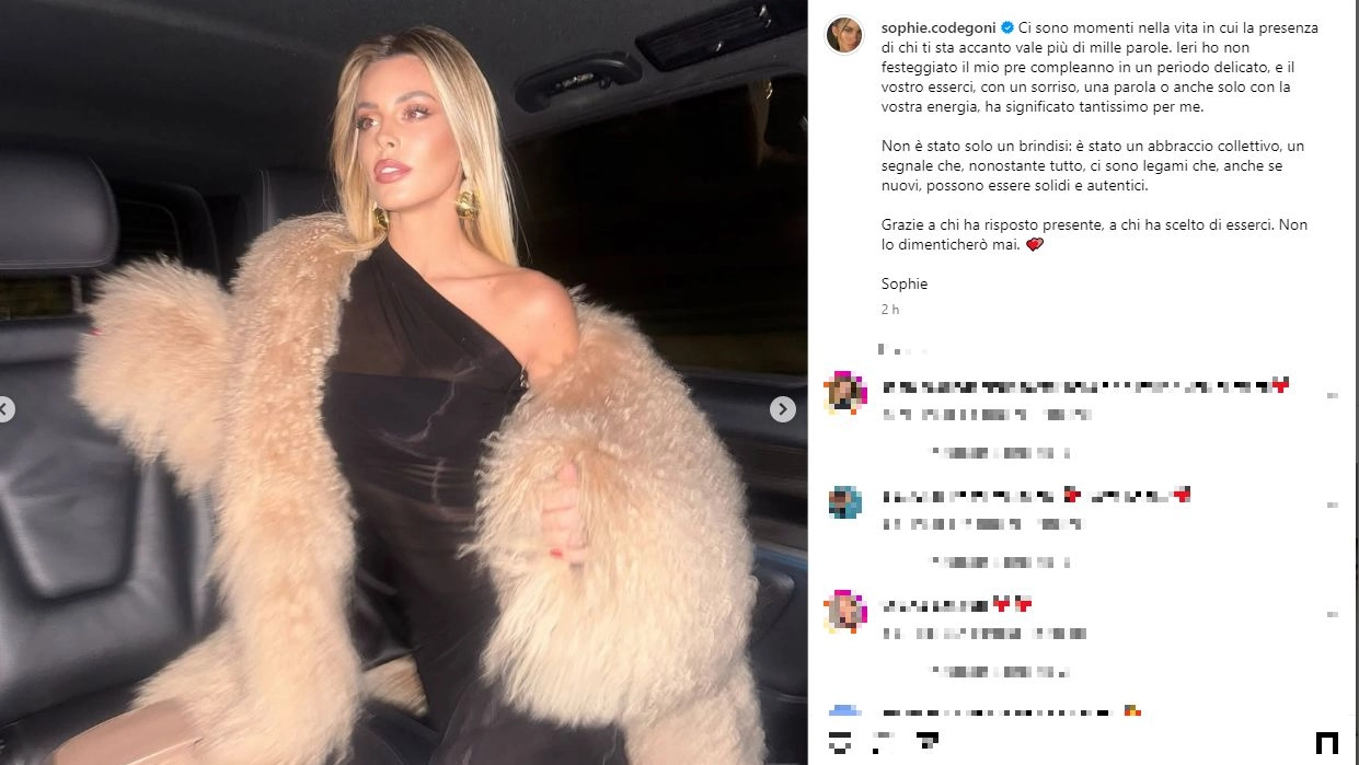 Il post di Sophie Codegoni su Instagram il 21 dicembre 2024