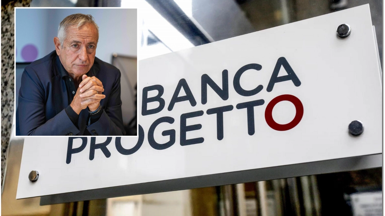 Banca Progetto. Nel riquadro, l'amministratore delegato Paolo Fiorentino Banca Progetto. Nel riquadro, l'amministratore delegato Paolo Fiorentino