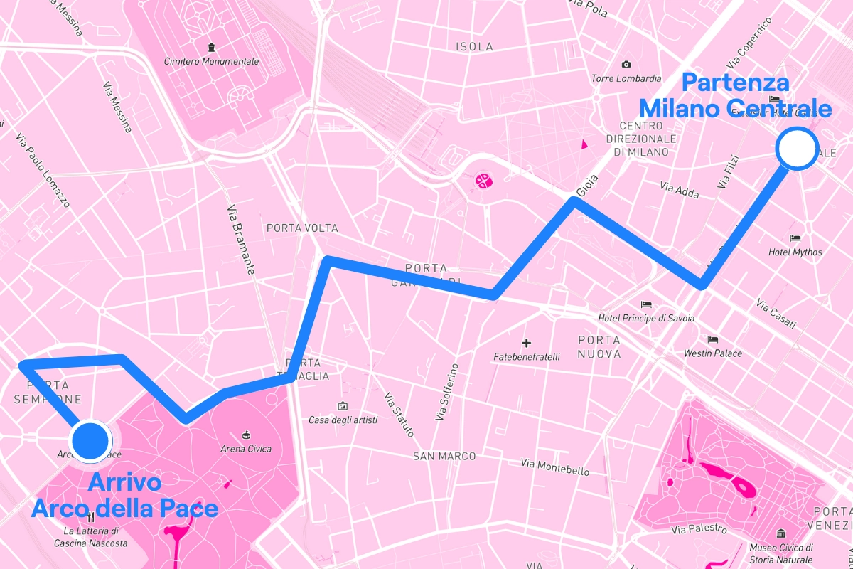 Percorso parata Pride 2024 (Foto sito internet dell'evento)