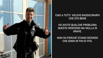 Fedez, la corsa al pronto soccorso poi le rassicurazioni: “Ho avuto qualche problema ma sto bene”