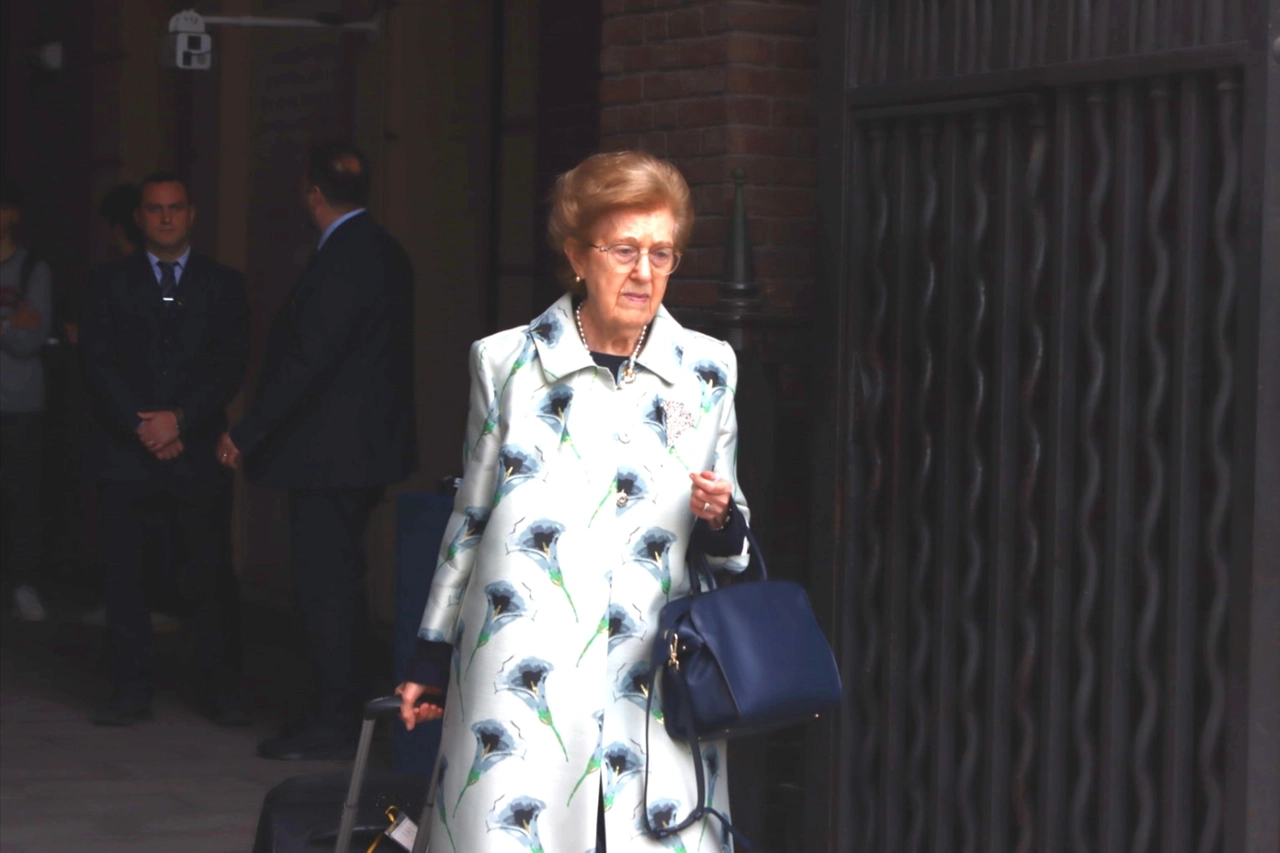 Anna Maria Tarantola all'arrivo alla Cattolica (foto Salmoirago)