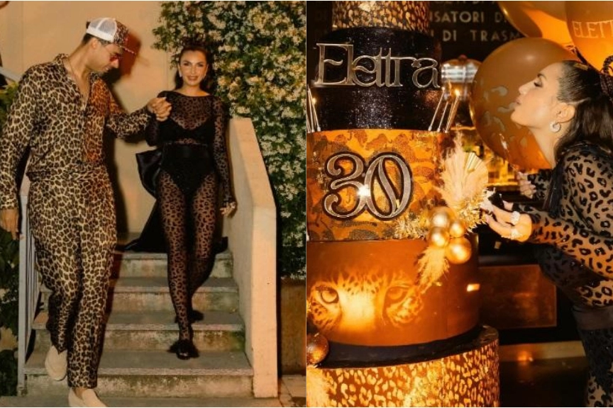 Elettra Lamborghini alla sua festa di compleanno (foto IS) all'Officina Milano tra look stravaganti e balli scatenati