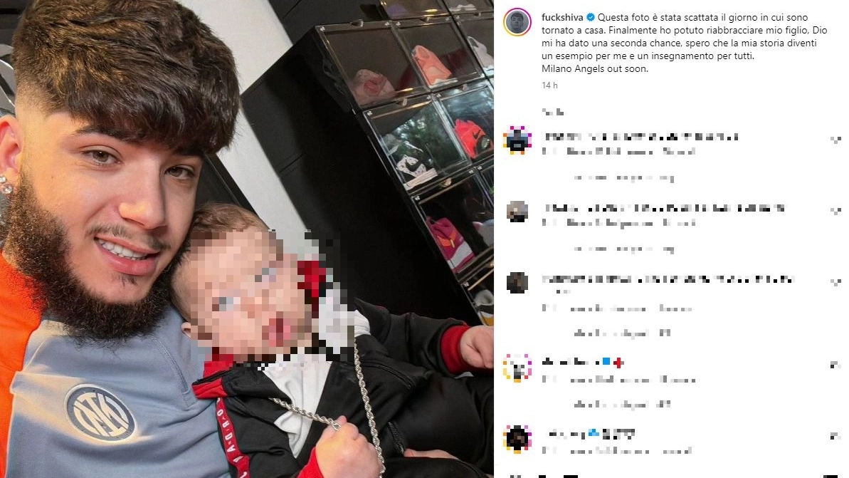 Shiva e suo figlio, una fotografia postata dal giovane sul suo profilo Instagram