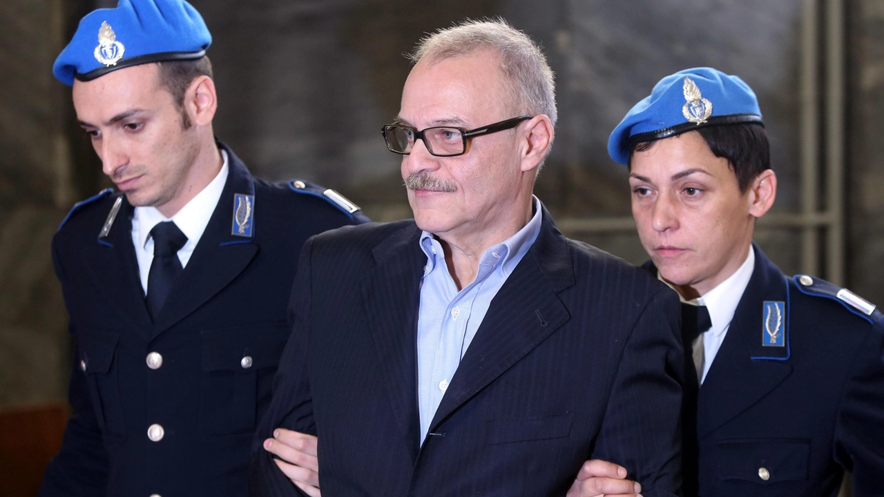 Renato Vallanzasca in tribunale a Milano in uno scatto risalente al 2014