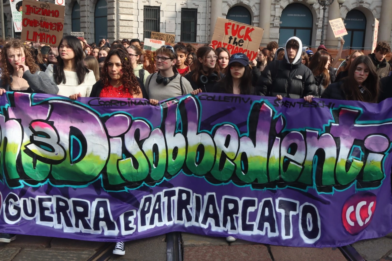 Il corteo degli studenti