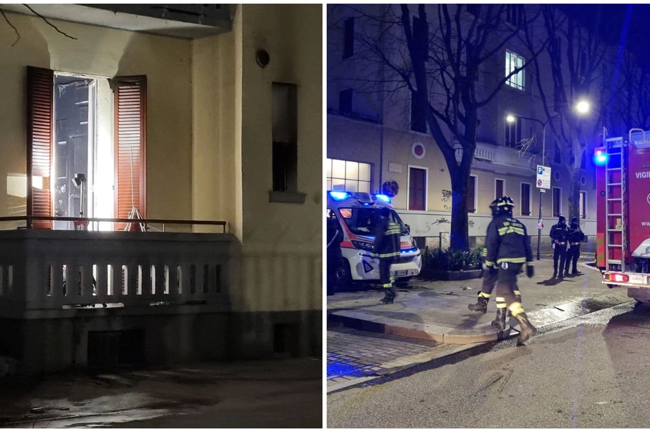 L'intervento dei vigili del fuoco in via Mompiani al Corvetto: l'esplosione in un'abitazione al piano terra
