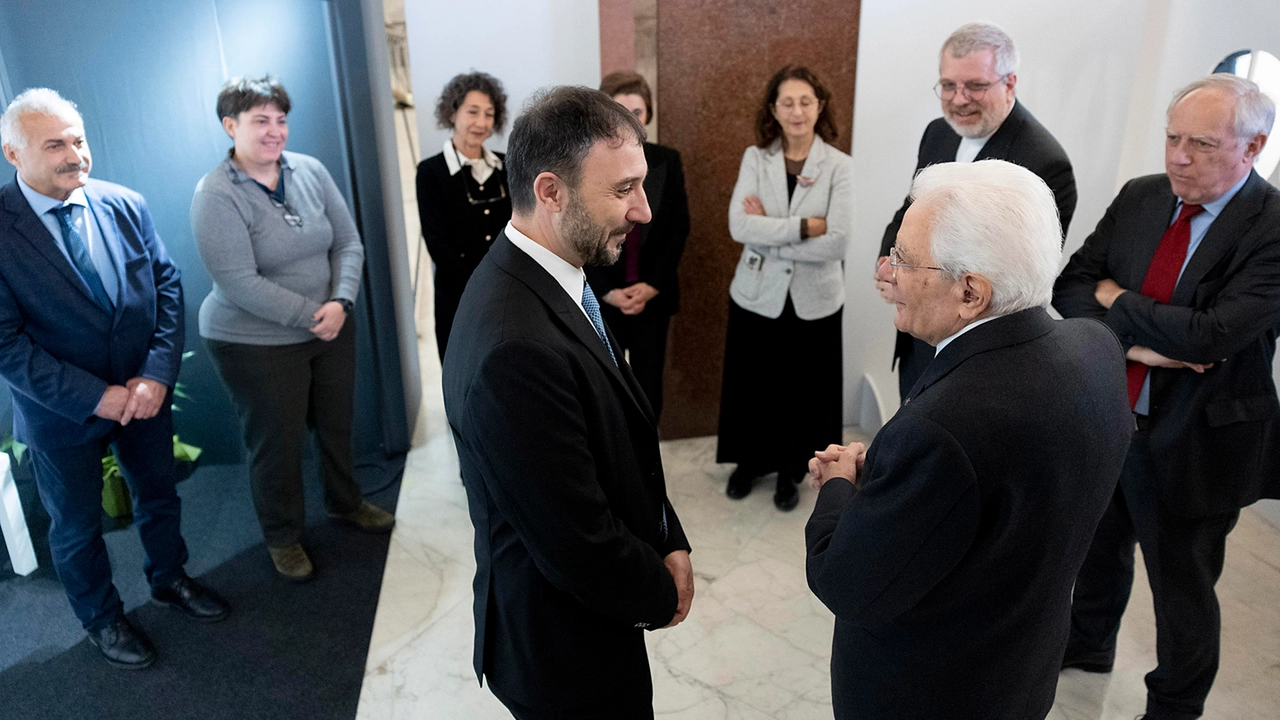 Il Presidente della Repubblica, Sergio Mattarella, con Emiliano Manfredonia, presidente nazionale delle Associazioni cristiane lavoratori italiani