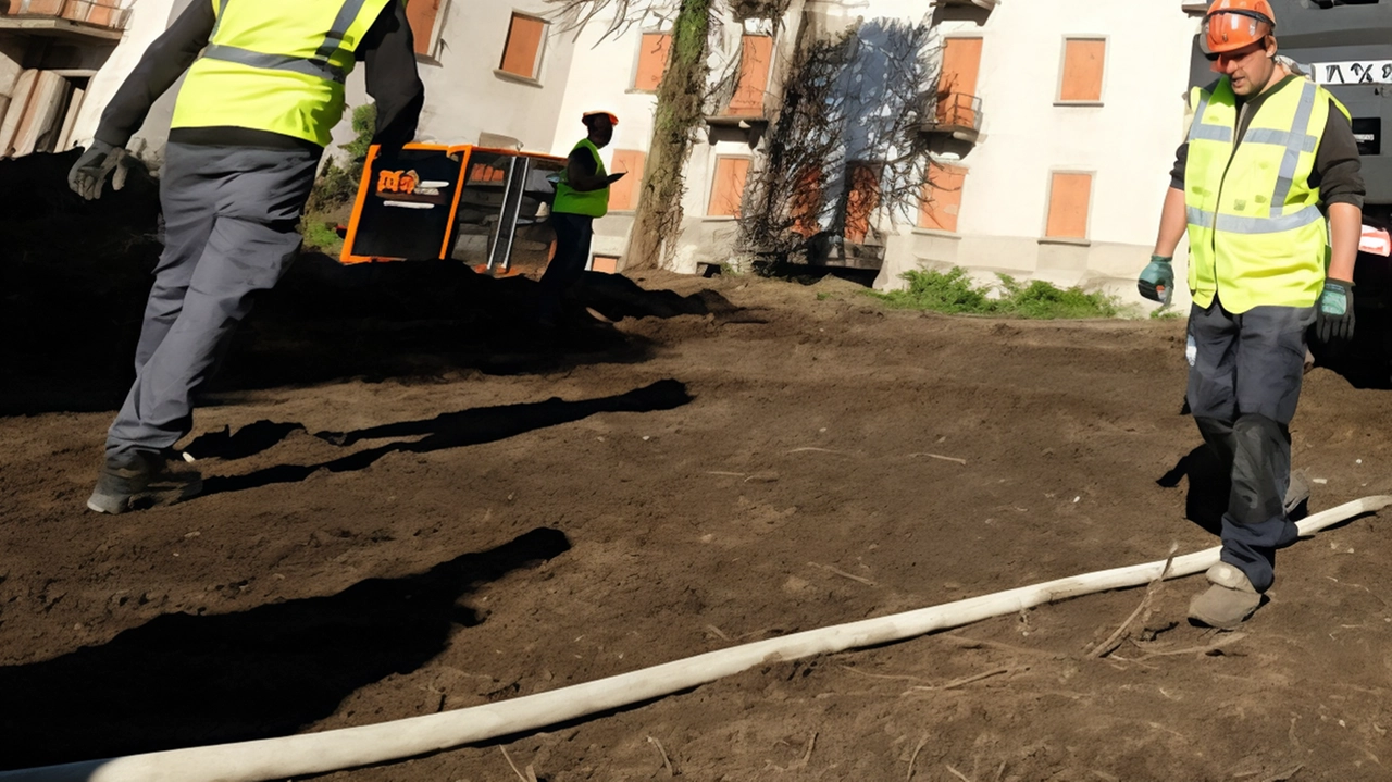 I lavori di demolizione della clinica I lavori di demolizione della clinica