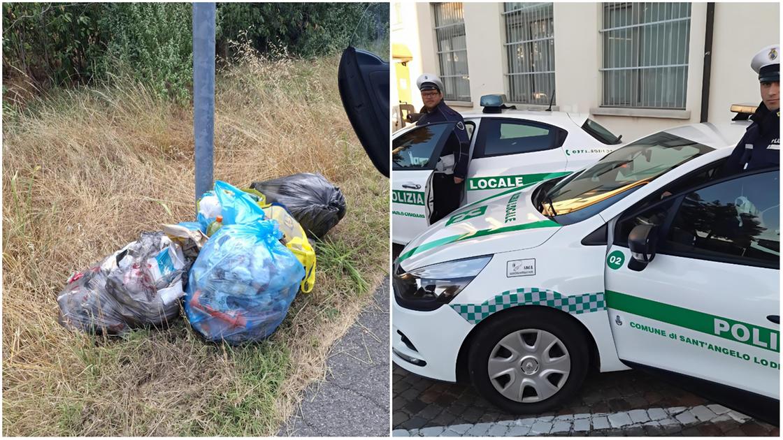 sant8217angelo lodigiano nei sacchi di rifiuti abbandonati si dimentica lo scontrino che la identifica multata