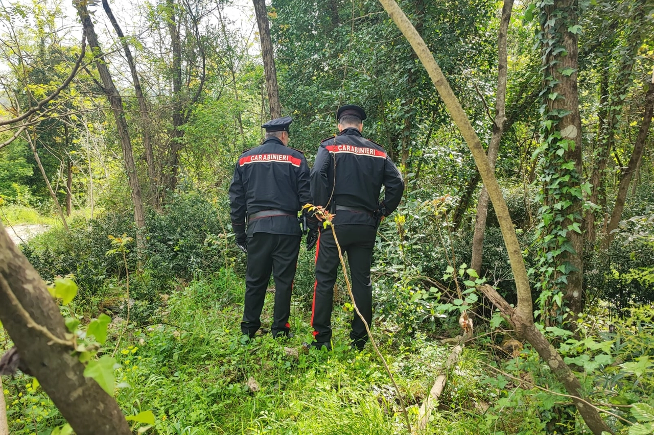 Carabinieri nel bosco di Deiva Marina
