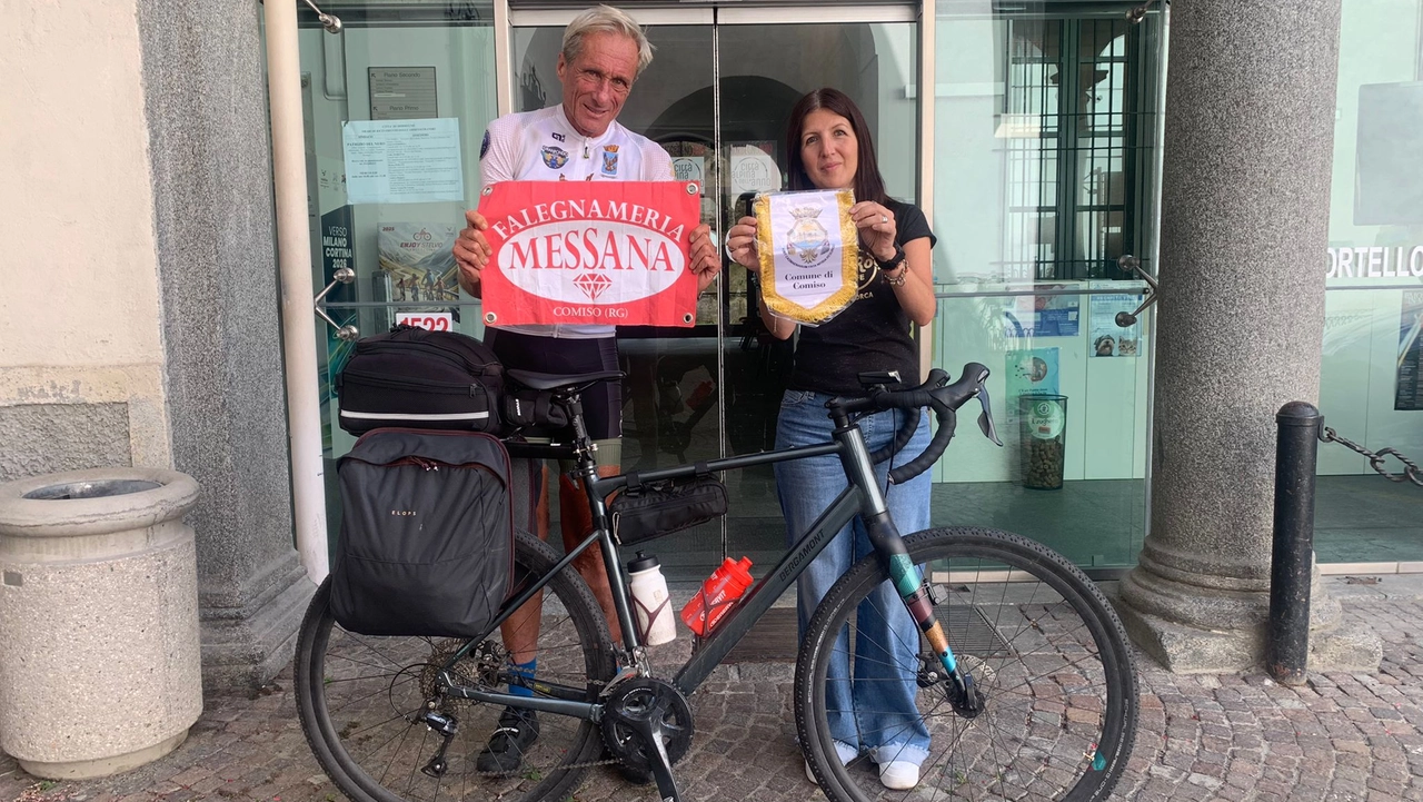 Leonardo Cavazzi con la vicesindaca di Morbegno, Anna Gusmeroli