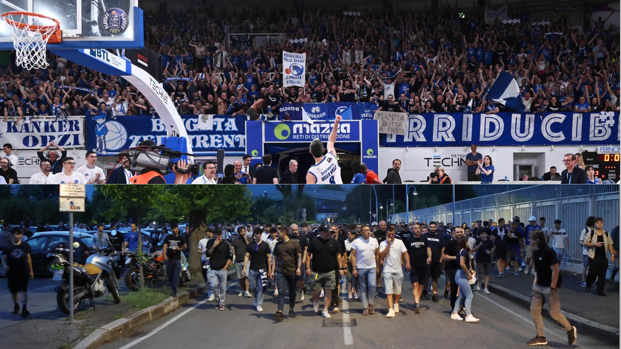 La gioia dei tifosi di basket al palazzetto e la rabbia di quelli di calcio davanti allo stadio