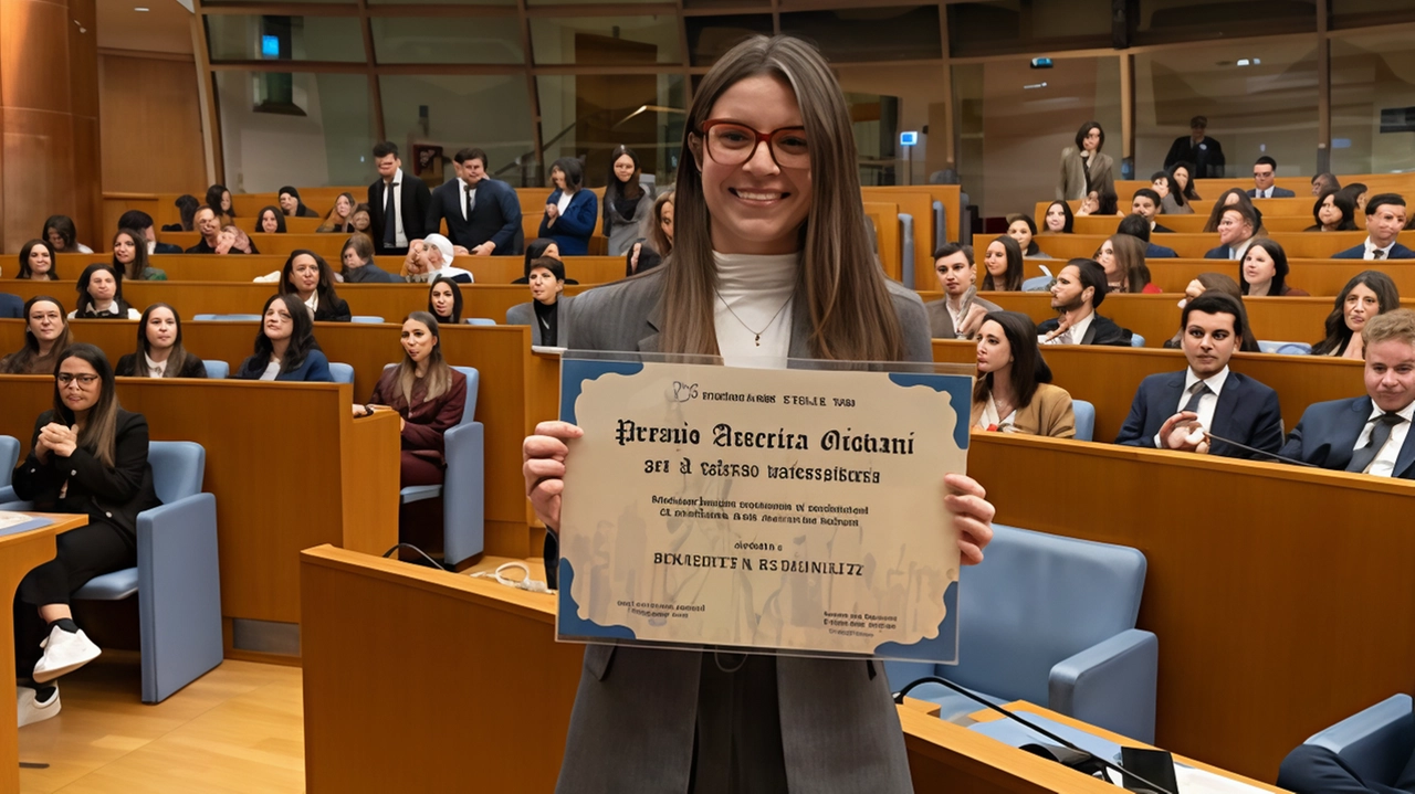 Benedetta Romanazzi, 23 anni, è stata premiata per il percorso di studi completato alla Iulm con una votazione di 110 e lode