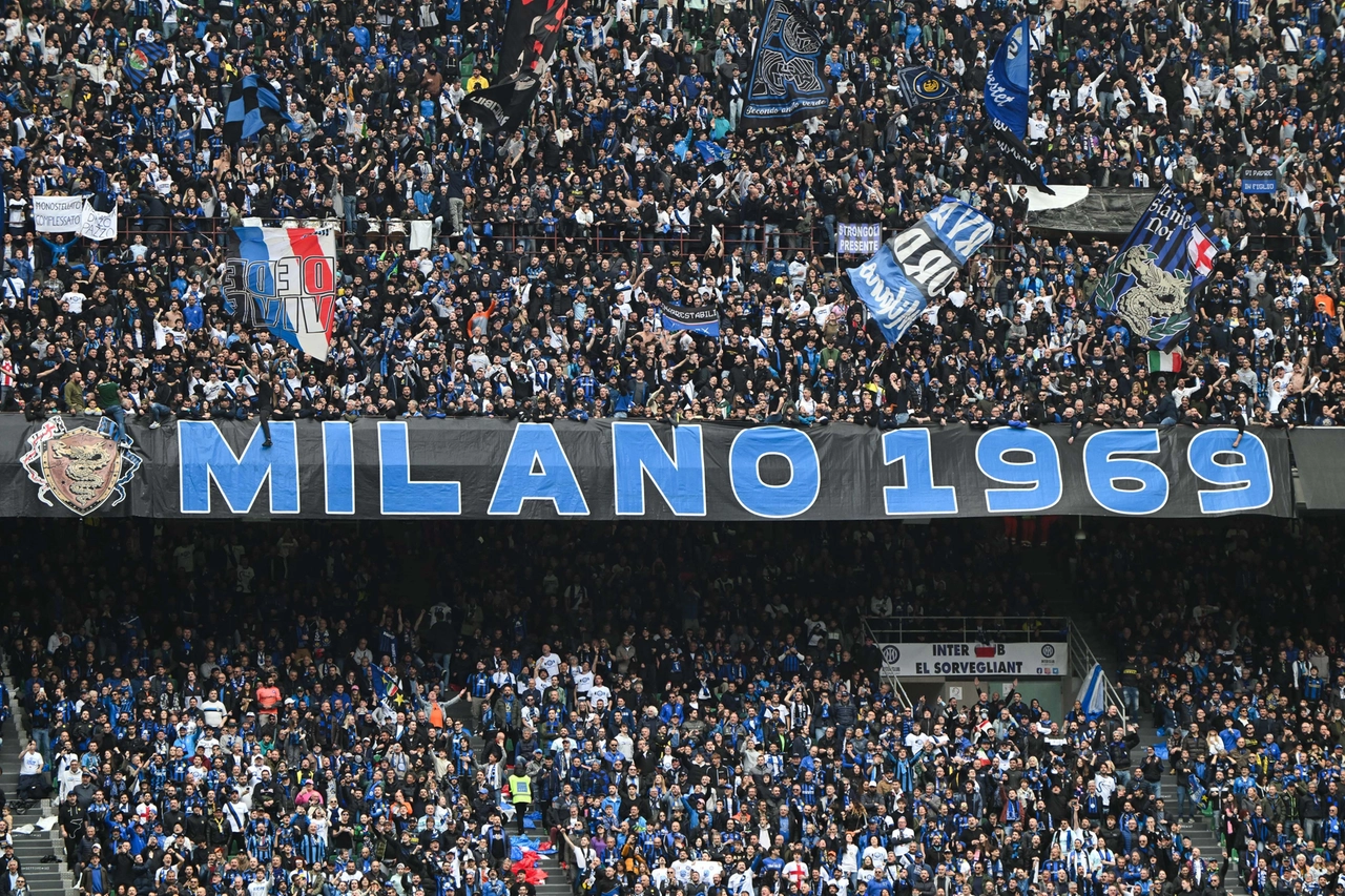 Un'immagine della curva nord interista: giovedì la prima riunione dopo la morte di Bellocco e l'arresto di Beretta