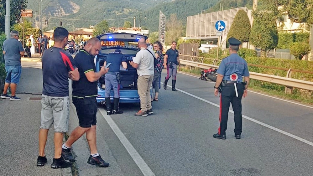 Incidente stradale a Luzzana: morto un motociclista di 52 anni, in ospedale un bimbo di nove