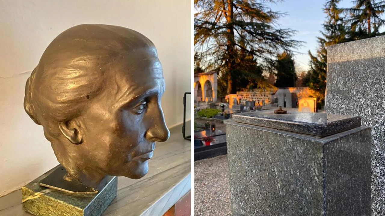 Il ritratto della madre del celebre scultore Angelo Frattini rubato dal cimitero di Sant'Ambrogio a Varese Il ritratto della madre del celebre scultore Angelo Frattini rubato dal cimitero di Sant'Ambrogio a Varese