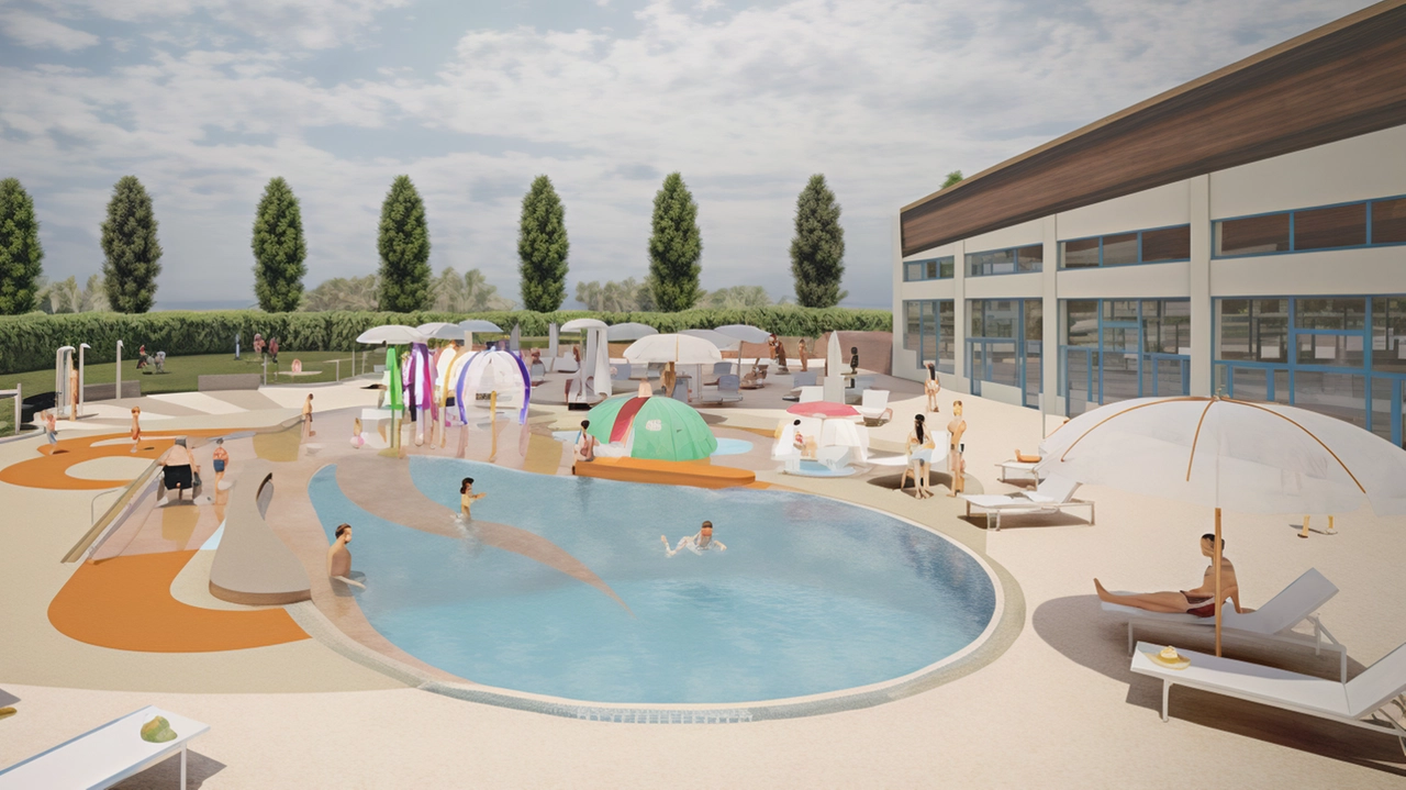 Il progetto della laguna con solarium al centro natatorio Pia Grande di Monza Il progetto della laguna con solarium al centro natatorio Pia Grande di Monza