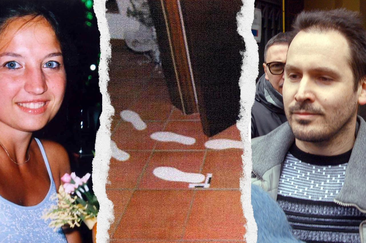 Chiara Poggi e Andrea Sempio. Al centro, i passi che avrebbe fatto l'assassino