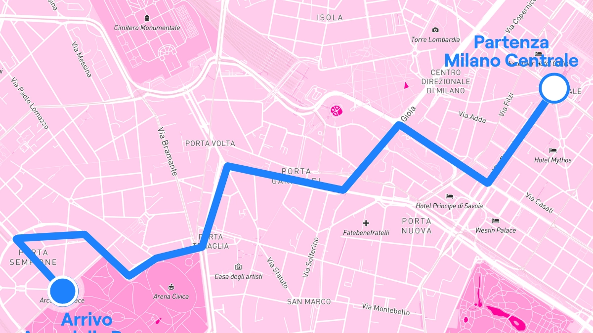 Percorso parata Pride 2024 (Foto sito internet dell'evento)