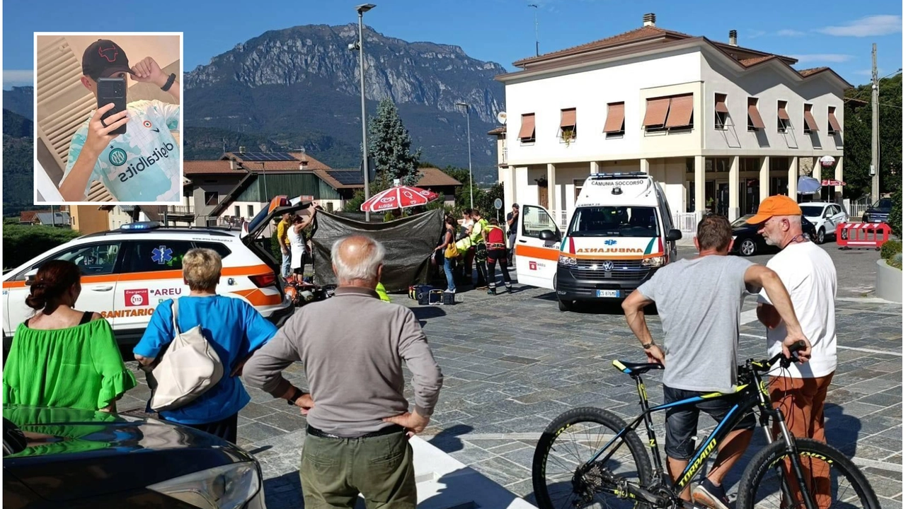Artogne, Manuel Leti (nel riquadro) morto a 16 anni in sella alla sua moto