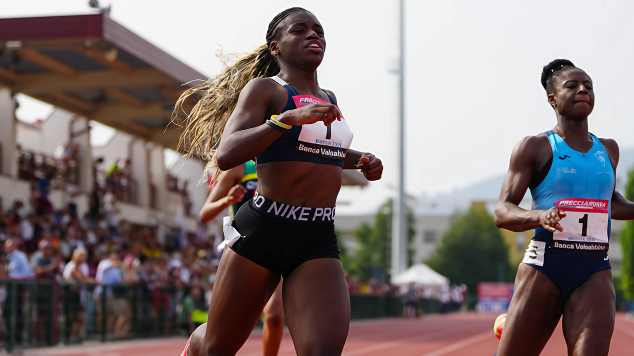 La giovane sprinter del CUS Pro Patria Milano brilla nei 100 metri e nella staffetta 4x100, stabilendo record italiani U18 e U20.