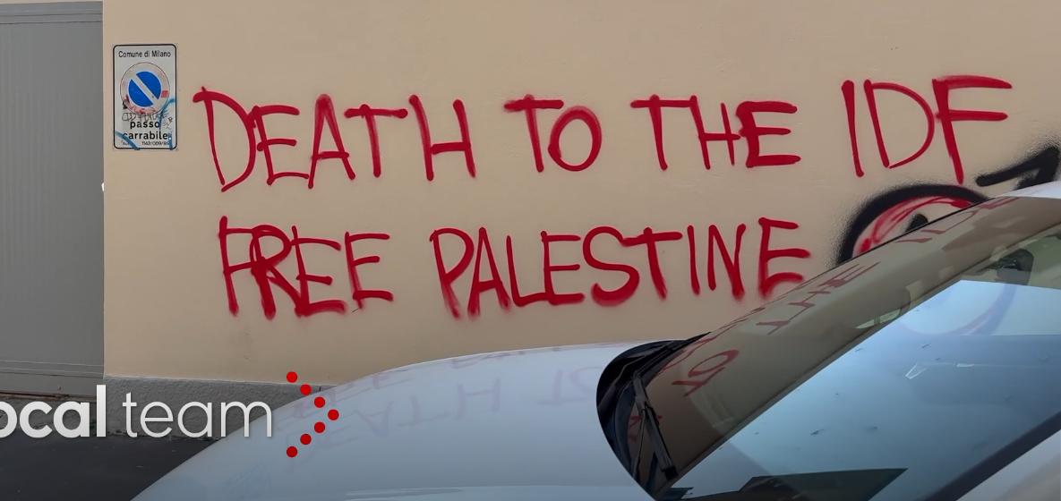 morte all8217esercito israeliano scritte pro palestina sui muri di via porro lambertenghi in zona isola a milano