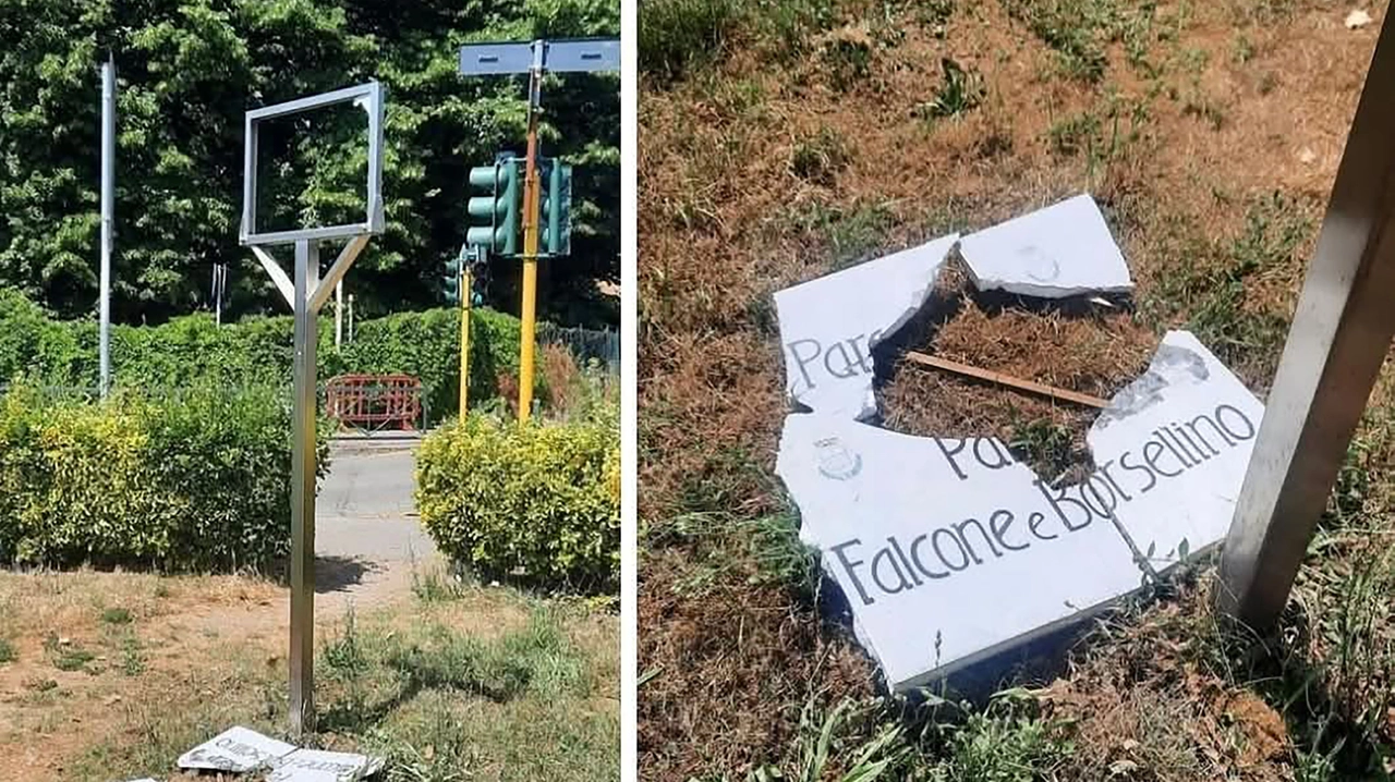 Vandalizzata la targa dedicata a Falcone e Borsellino Vandalizzata la targa dedicata a Falcone e Borsellino