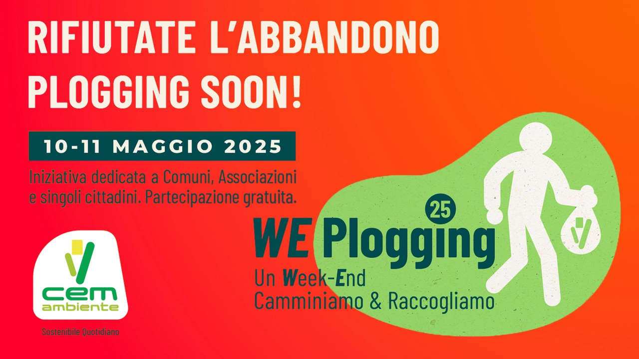 Il 10 e 11 maggio, torna il WE Plogging; un week end Raccogli & Cammina nei Comuni soci