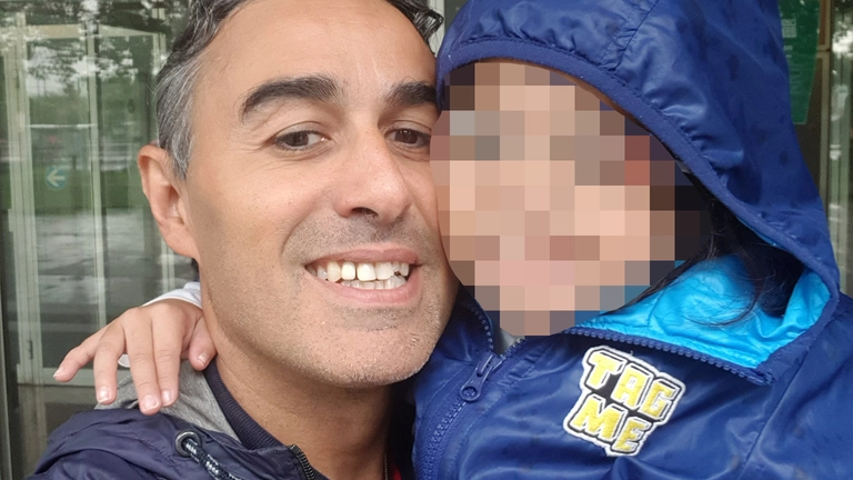 Fortunato Nicoletti con sua figlia Roberta, 9 anni