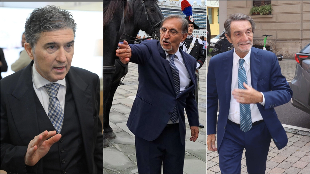 Da sinistra, il presidente di Fondazione Fieramilano Enrico Pazzali, il presidente del Senato Ignazio La Russa e il presidente di Regione Lombardia Attilio Fontana Da sinistra, il presidente di Fondazione Fieramilano Enrico Pazzali, il presidente del Senato Ignazio La Russa e il presidente di Regione Lombardia Attilio Fontana