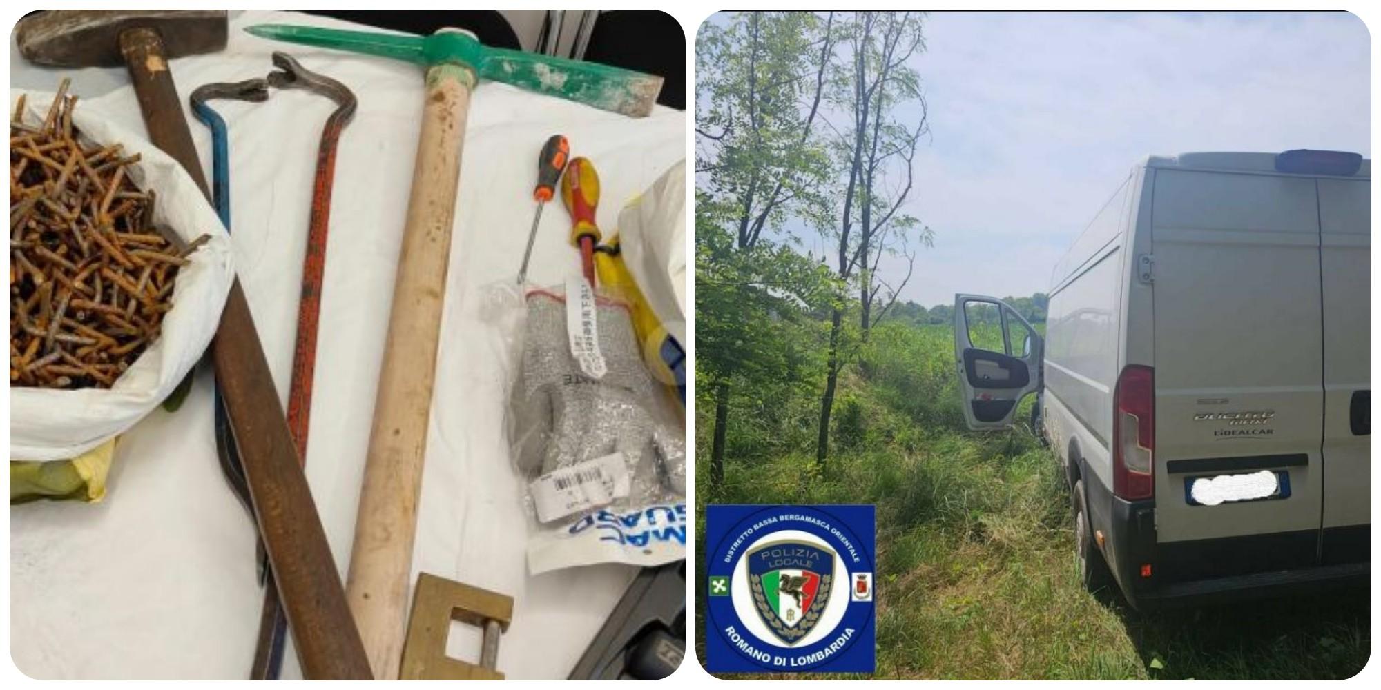 Romano di Lombardia, trovati veicoli rubati al Parco del Serio: all’interno materiale da scasso Romano di Lombardia, trovati veicoli rubati al Parco del Serio: all’interno materiale da scasso
