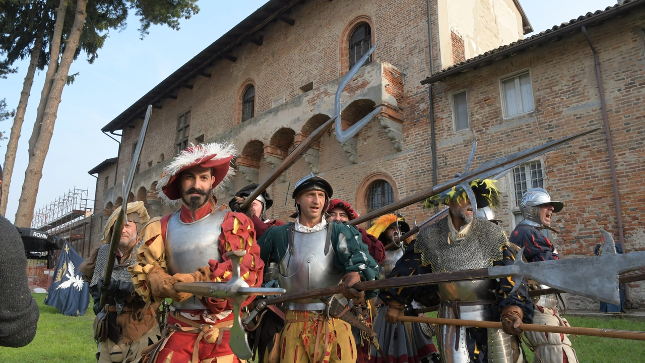 Alcuni dei rievocatori impegnati sul campo