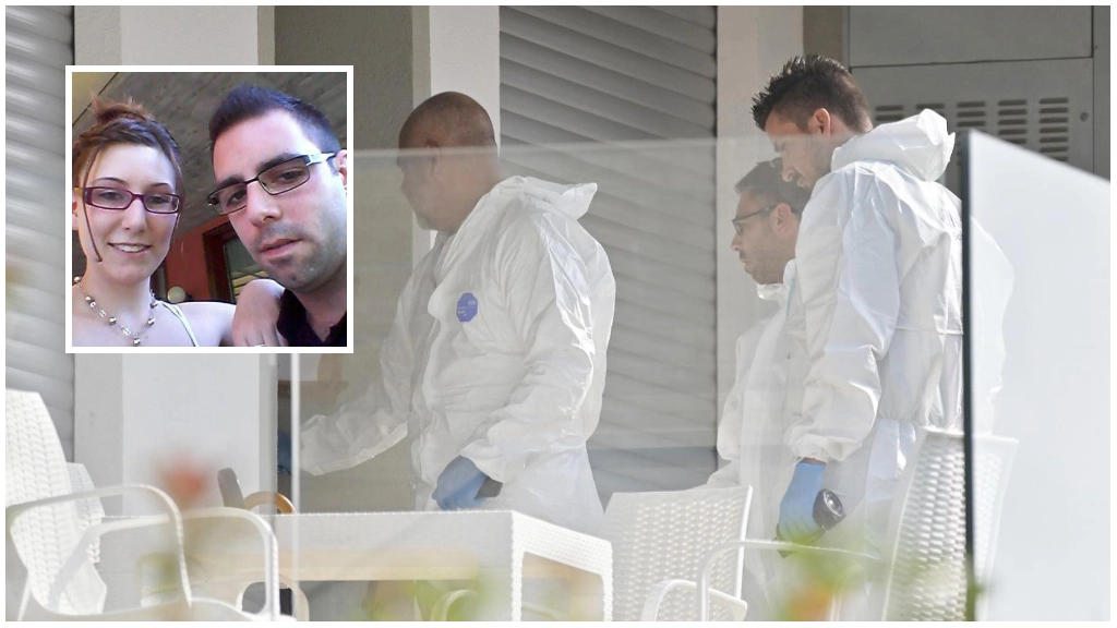 Il sopralluogo nella casa di Terno d'Isola; nel riquadro, Sharon Verzeni e il fidanzato Sergio Ruocco Il sopralluogo nella casa di Terno d'Isola; nel riquadro, Sharon Verzeni e il fidanzato Sergio Ruocco