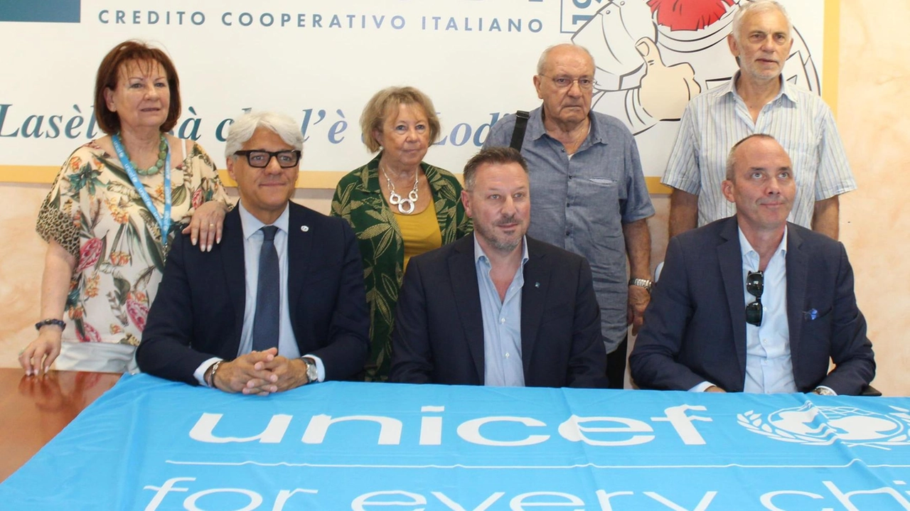 I protagonisti della presentazione del calendario di eventi Unicef messi in programma per i prossimi mesi